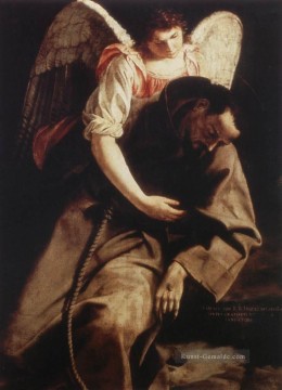 St Francis und der Engel Barock Maler Orazio Gentile Ölgemälde